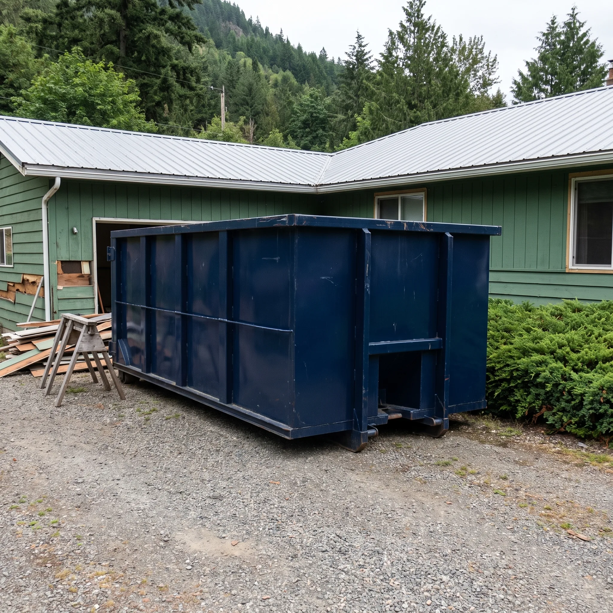 Dumpster on a Dillingham Census Area, AK job site